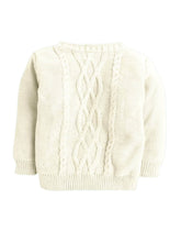 Little Angels Cozy Striped Crewneck Sweater Cardigan Cozy Striped Crewneck Sweater 6-12 M / Cream